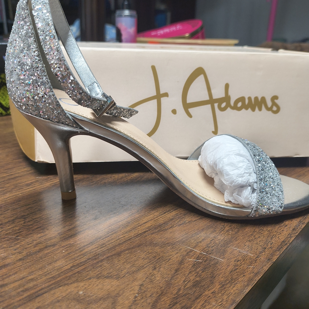 Adams Glittering Silver Heels